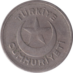 Turkey - 1 kurus - Emblème - Ronde - 1936 - No196