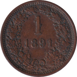 Austria - 1 kreuzer - Franz Jospeh I - 1891 - No243