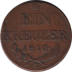 Austria - 1 kreuzer - Franz II - Shield - 1816 S - No248