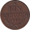 Austria - 1 kreuzer - Franz II - Shield - 1816 A - No250
