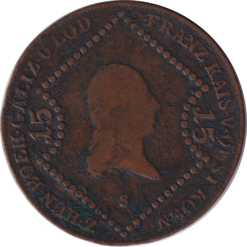 Austria - 15 kreuzer - Franz II - 1807 S - No256
