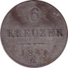 Austria - 6 kreuzer - Franz Jospeh I - Type 2 - 1849 A - No259