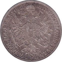 Austria - 1 florin - Franz Jospeh I - First head - 1861 A - No271