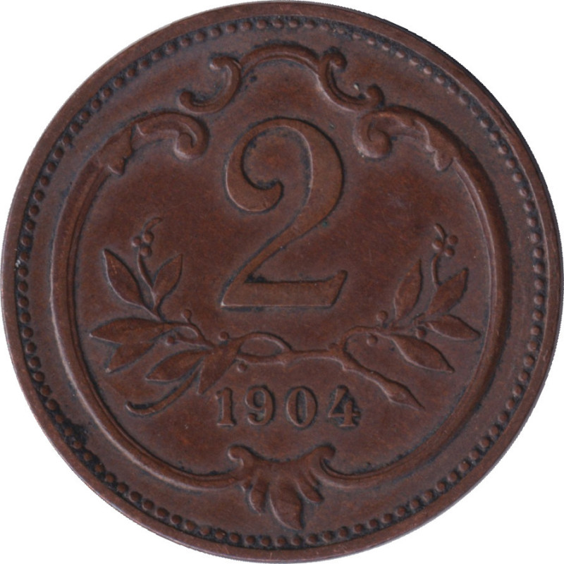 Austria - 2 heller - Franz Jospeh I - Type 1 - 1904 - No277