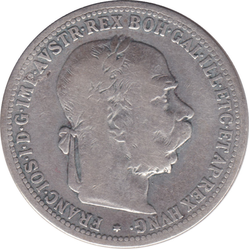 Austria - 1 corona - Franz Jospeh I - Mature head - 1896 - No280