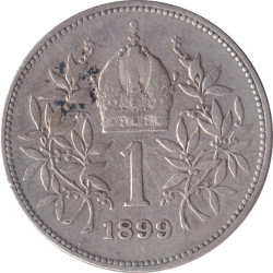 Austria - 1 corona - Franz Jospeh I - Mature head - 1899 - No282