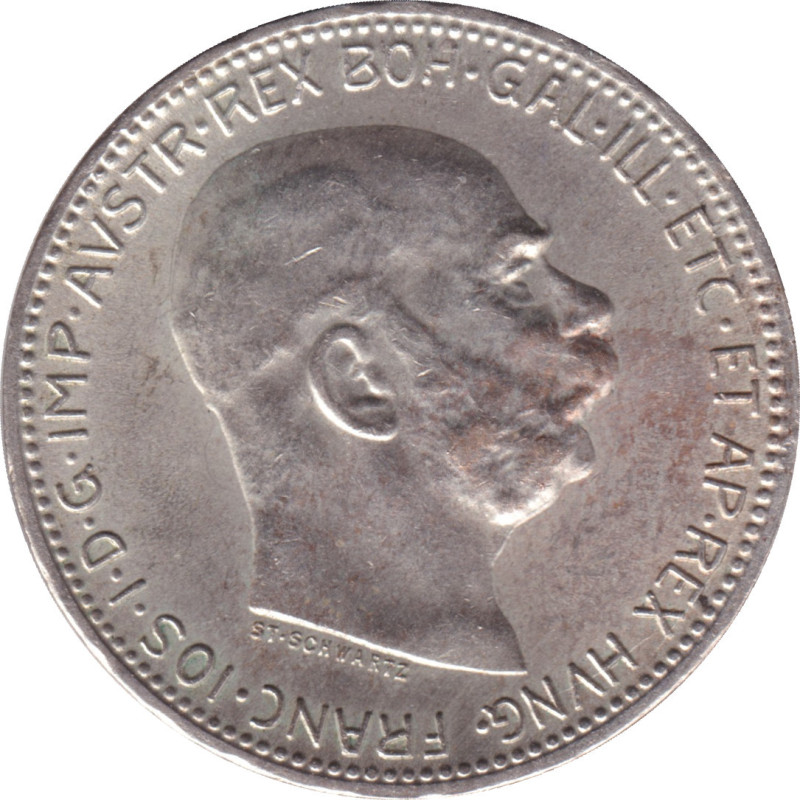 Austria - 1 corona - Franz Jospeh I - Old head - 1916 - No285