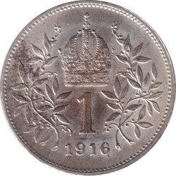 Austria - 1 corona - Franz Jospeh I - Old head - 1916 - No285