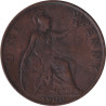 United Kingdom - 1 penny - Victoria - Buste agé -  1900 - No670