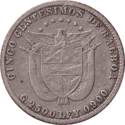 Panama - 5 centesimos - Balboa - 1904 - No838