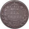 United Kingdom - 6 pence - Victoria - Buste du Jubilé - 1889 - No840