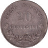 Italy - 20 centesimi - Victor Emmanuel II - Branches - 1863 M - No841