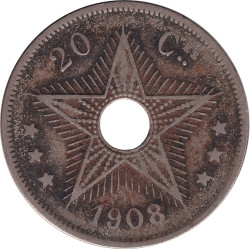 Belgium - 20 centimes - 1908 - No842