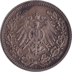 Germany - 1/2 mark - Guillaume II - 1918 A - No846