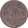 Swiss Confederation - 20 rappen - Blason - 1858 B - No849