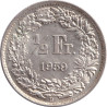 Swiss Confederation - 1/2 franc - Helvetia debout - 1959 B - No854