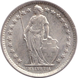 Swiss Confederation - 1/2 franc - Helvetia debout - 1959 B - No854