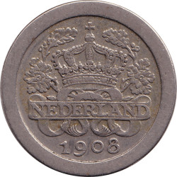 Netherlands - 5 cents - Wilhelmina I - Couronne - 1908 - No859