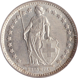 Swiss Confederation - 1/2 franc - Helvetia debout - 1957 B - No870