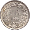 Swiss Confederation - 1/2 franc - Helvetia debout - 1959 B - No871