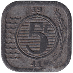 Netherlands - 5 cents - Two horse heads - 1941 - No746