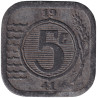 Netherlands - 5 cents - Two horse heads - 1941 - No746