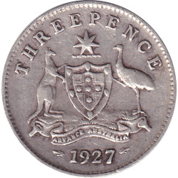 Australia - 3 pence - George V - 1927 - No989