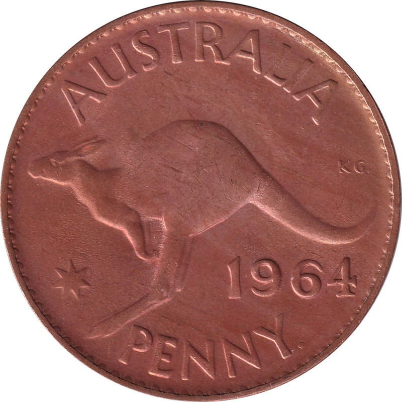 Australia - 1 penny - Elizabeth II - 1964 - No975