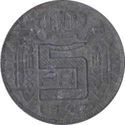 Belgium - 5 francs - Leopold III - Rau - 1947 - No202