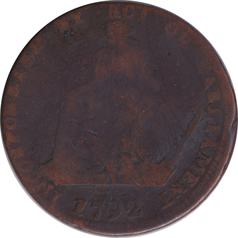 Irlande - Token-  1/2 penny - 1792 - No289