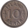 Iceland - 10 aurar - Christian X -  1933 ♡ N GJ - No650