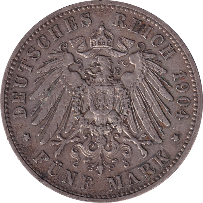 Allemagne - 5 mark - 1904 E - No418