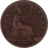 United Kingdom - 1/2 penny - Victoria - Mature bust - 1881 - No460