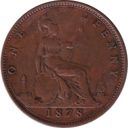 United Kingdom - 1 penny - Victoria - Mature bust - 1878 - No486