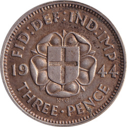 United Kingdom - 3 pence - George VI - 1944 - No510