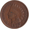 United States of America - 1 cent - Indian Head - Oak Leaves - Bronze - 1902 - No544