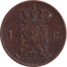Netherlands - 1 cent - Guillaume III - Monogramme - 1863 - No547