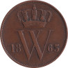 Netherlands - 1 cent - Guillaume III - Monogramme - 1863 - No556