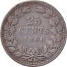 Netherlands - 25 cents - Wilhelmina I - Tête enfantine - 1906 - No623