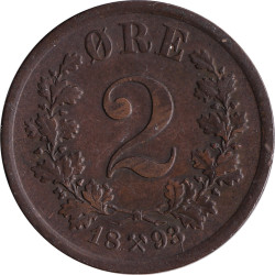 Norway - 2 ore - Oscar II -...