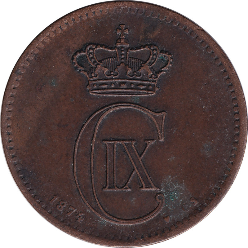 Denmark - 5 ore - Christian IX - 1874 ♡ CS - No631