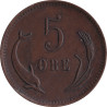 Denmark - 5 ore - Christian IX - 1874 ♡ CS - No631