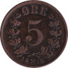 Norway - 5 ore - Oscar II - 1876 ⚒ - No633