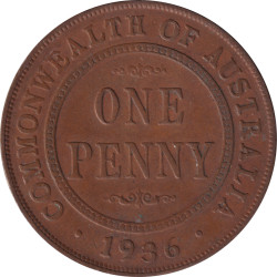 Australia - 1 penny - George V -  1936 - No716