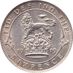 United Kingdom - 6 pence - George V - 1919 - No663