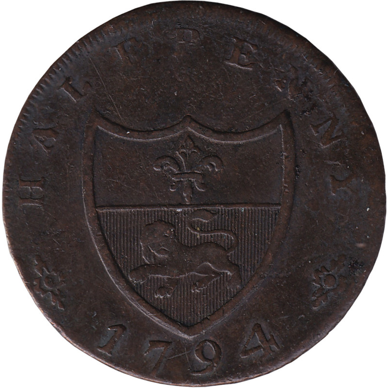 Ireland Token - 1/2 penny - 1794 - No295