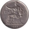 Italy - 1 lira - Victor Emmanuel III - Femme assise -  1928 R - No796