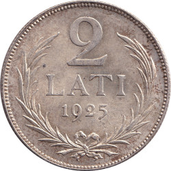 Latvia - 2 lati - Armoiries...