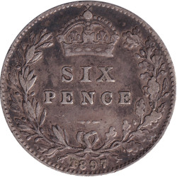 United Kingdom - 6 pence - Victoria - Buste agé - 1897 - No658