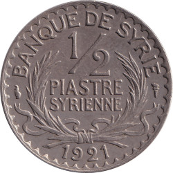 Syria - 1/2 piastre - Banque de Syrie - 1921 - ١٩٢١ (1921) - No788